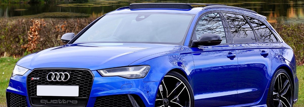 bright blue Audi sportscar - rocket chip plug in performance chip