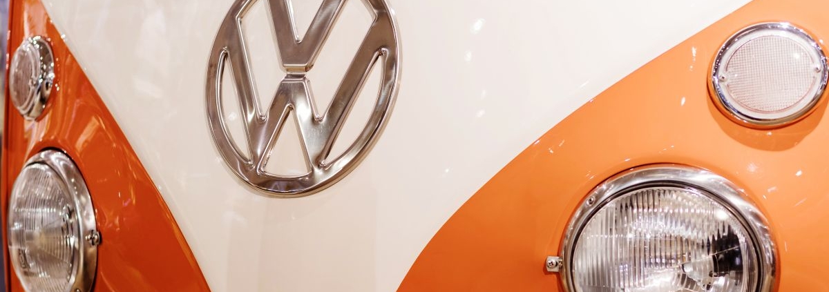 close up of vintage VW emblem on a van - rocket chip Volkswagen Performance Chips