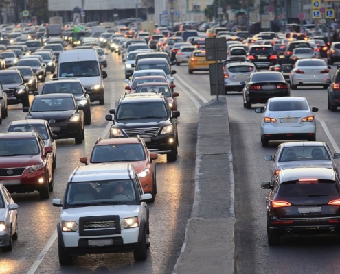 many vehicles driving on highway during heavy traffic- rocket chip OBD 2 performance chip