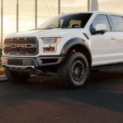white Ford F150 parked near a fence - rocket chip install a performance chip