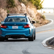 blue BMW with spoiler and California license plate - rocket chip performance chips