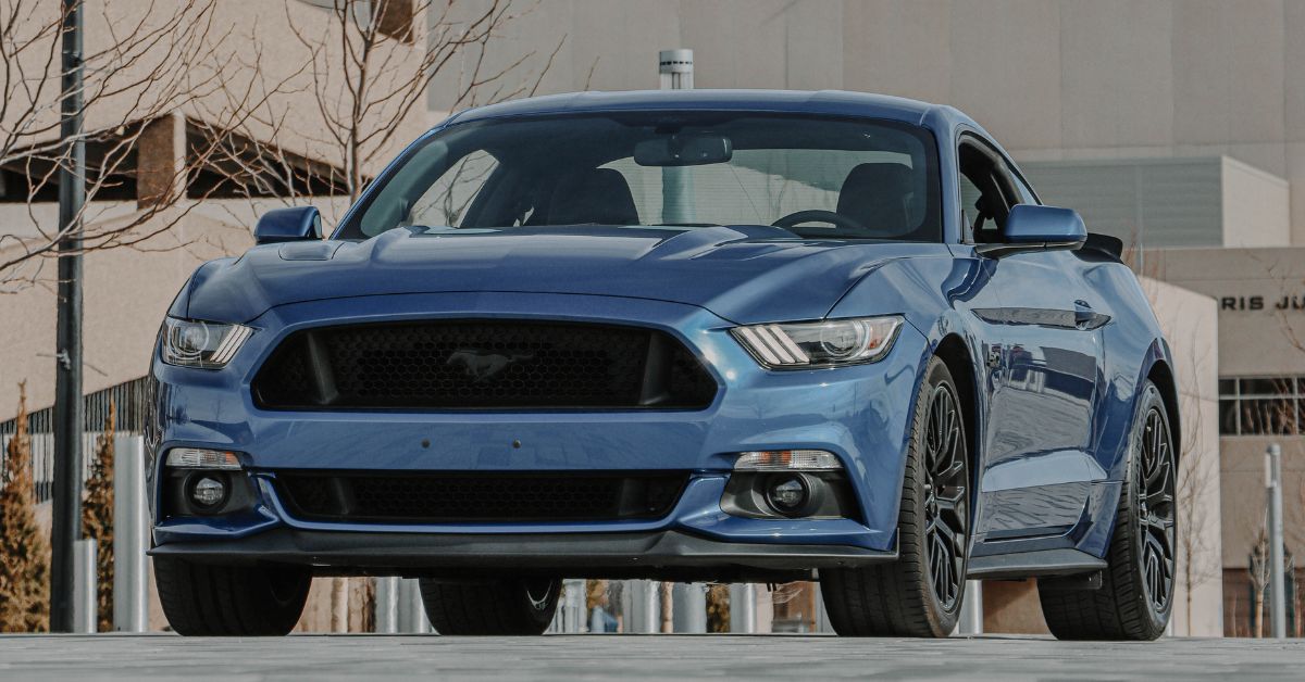 blue Ford Mustang - rocket chip Ford performance chip