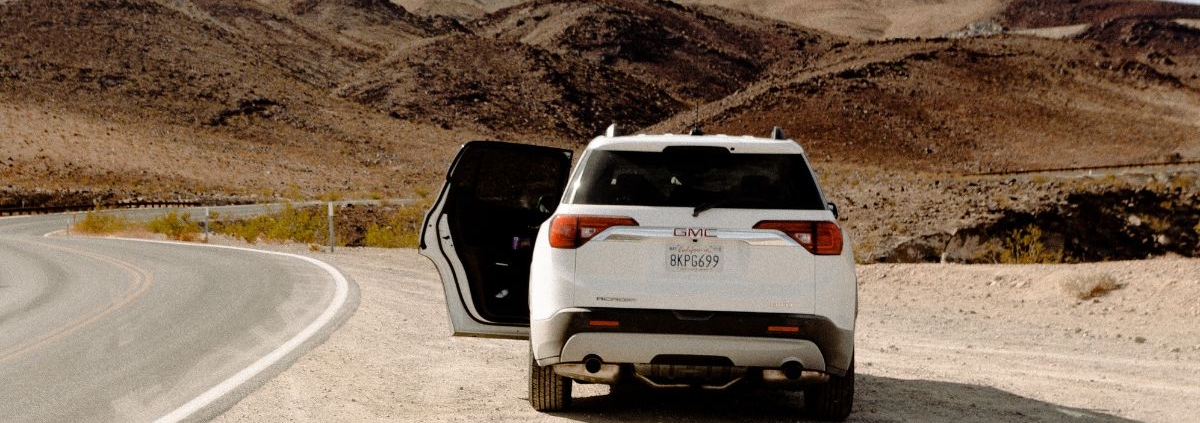 white GMC SUV white side door open - rocket chip GMC performance chip