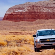 Chevy truck driving through the desert - rocket chip AFM Disabler