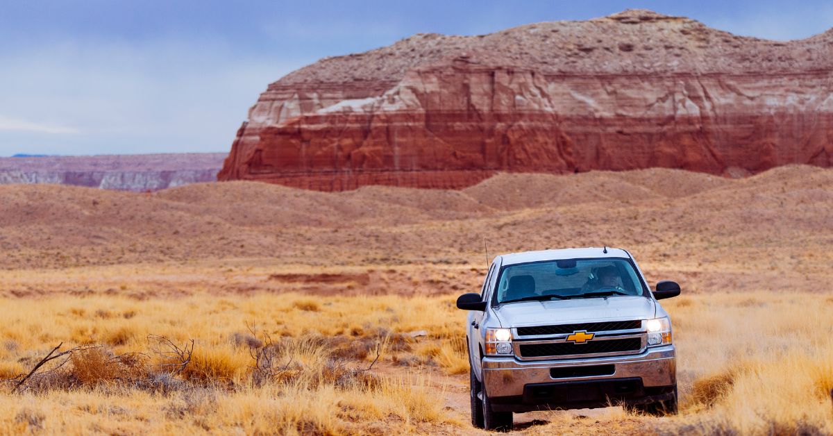 front view of a white Chevy truck - rocket chip AFM Disabler