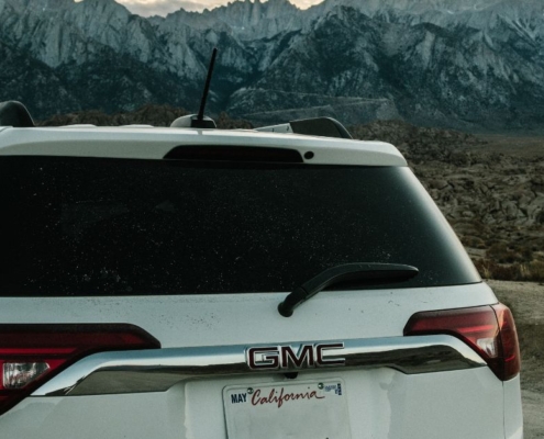 trunk view of a white GMC SUV - rocket chip AFM Disabler
