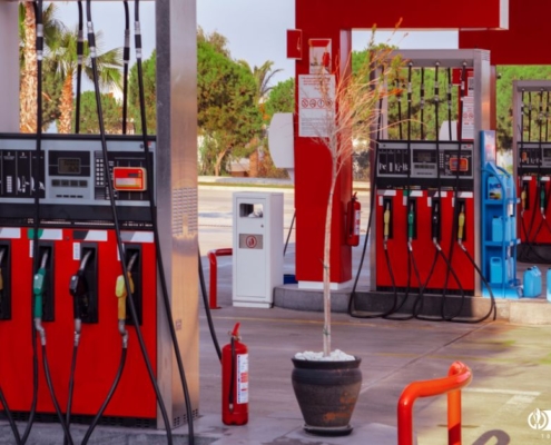 gas station with multiple fuel pumps - rocket chip improving MPG