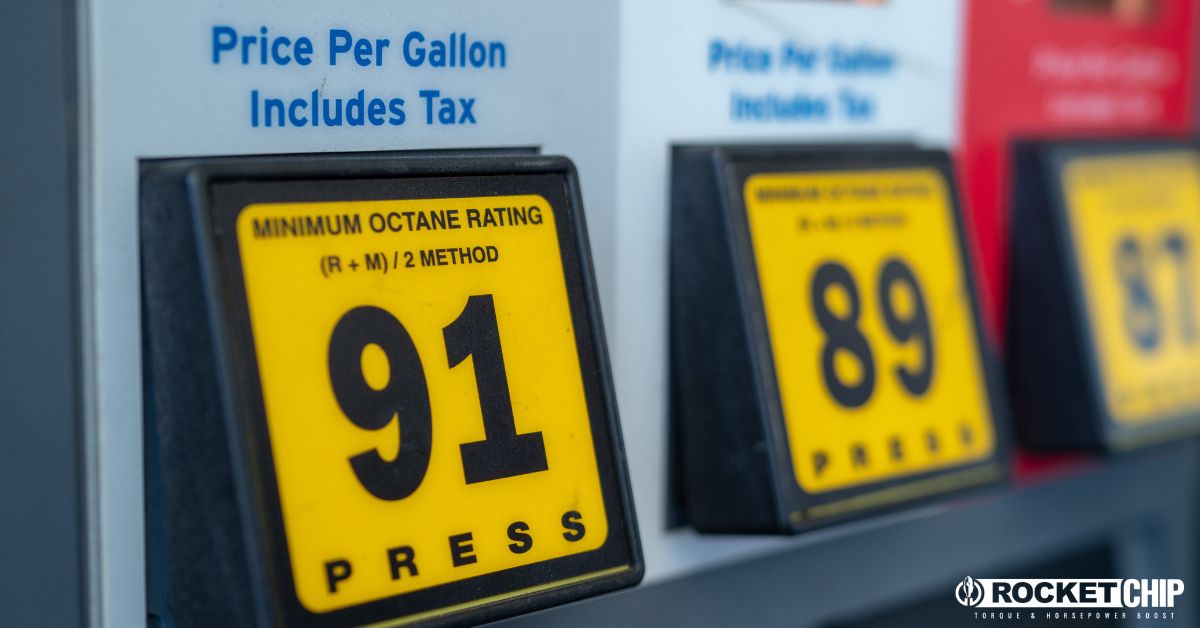 close up of gas pumps - rocket chip improving MPG